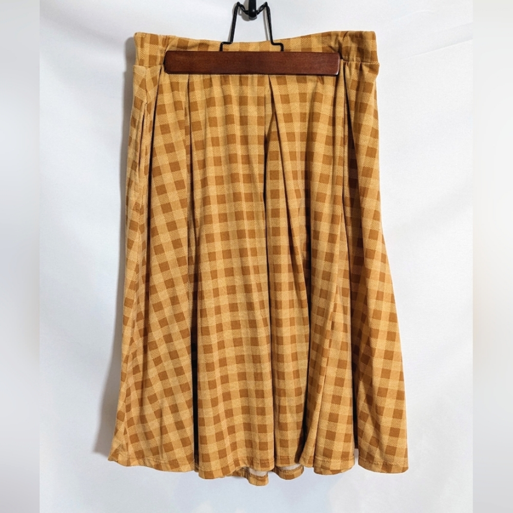 Yellow Checked Madison Skirt